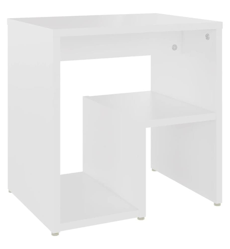Tables de chevet 2 pcs blanc 40x30x40 cm bois d'ingénierie