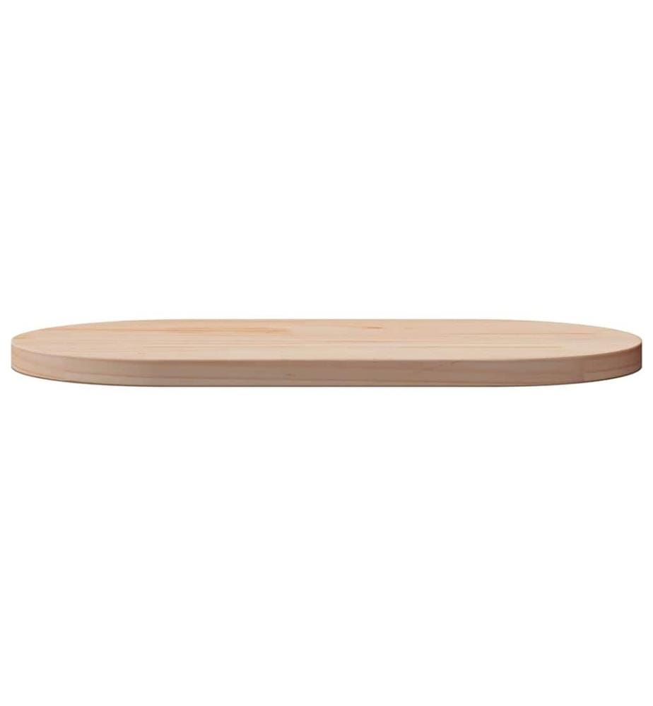 Plateau de table 60x30x2,5 cm Bois massif Pin Ovale