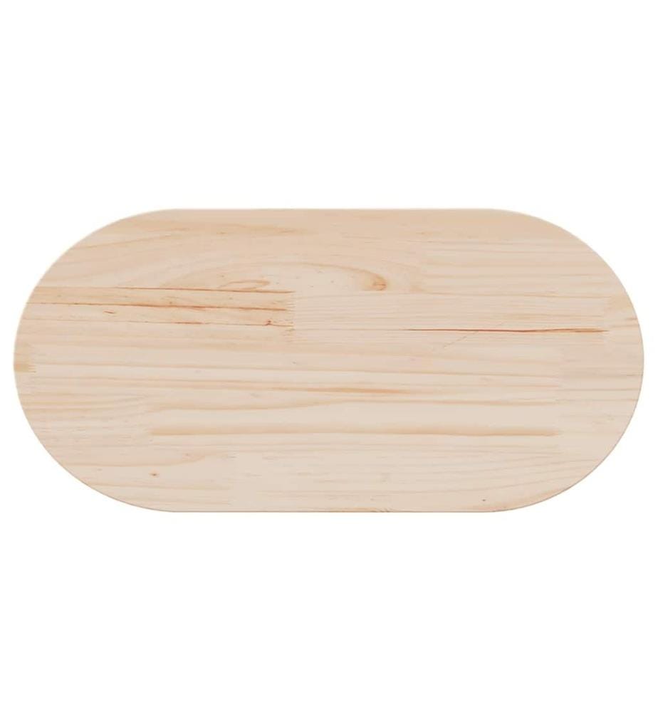 Plateau de table 60x30x2,5 cm Bois massif Pin Ovale