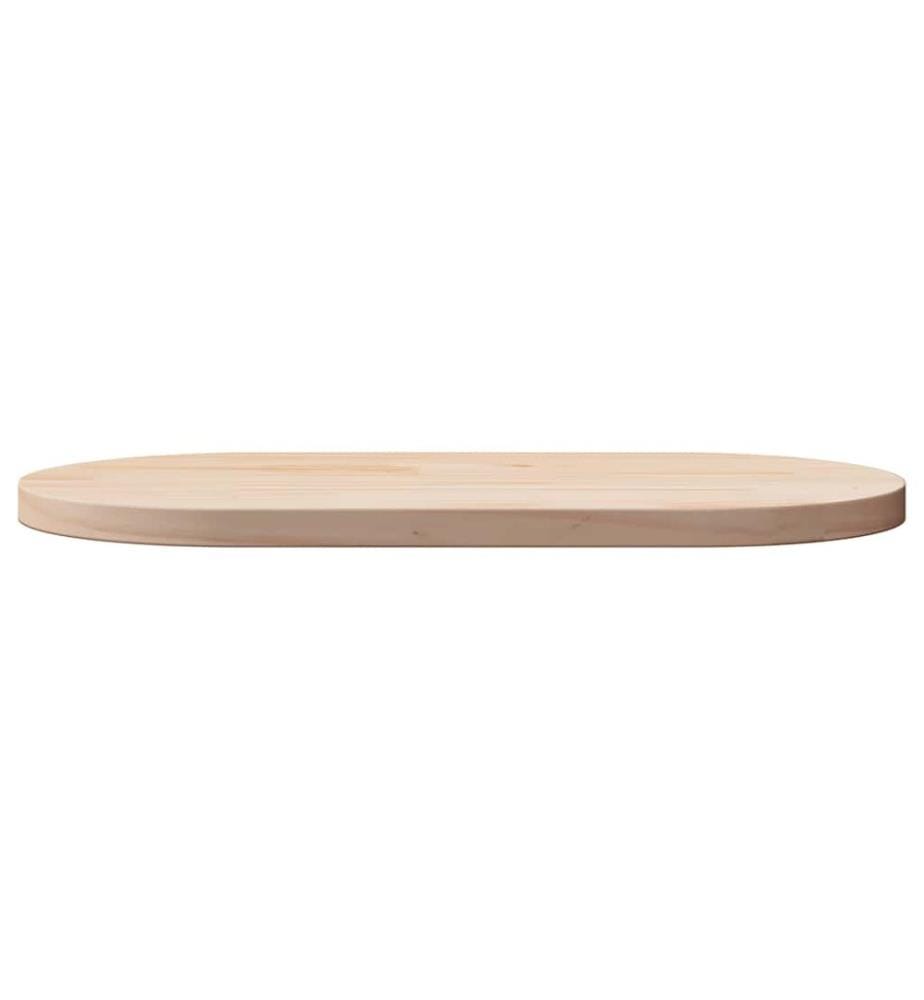 Plateau de table 90x45x2,5 cm Bois massif Pin Ovale