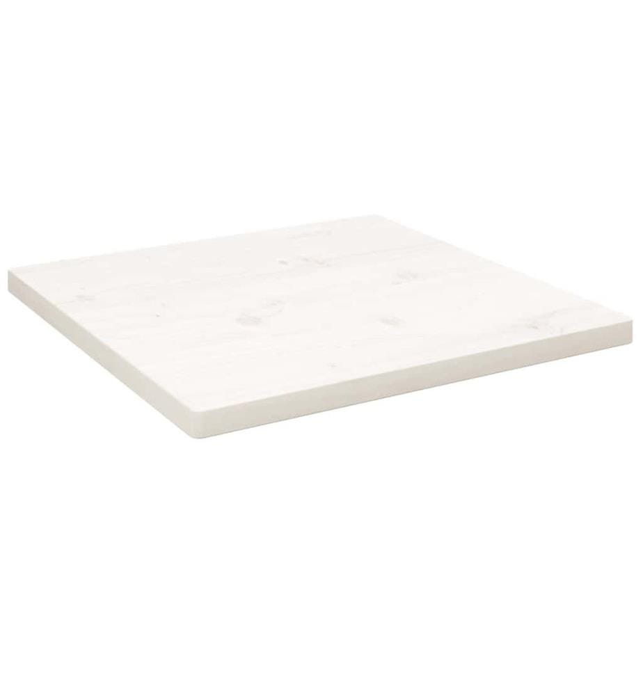Dessus de table blanc 40x40x2,5 cm bois de pin massif