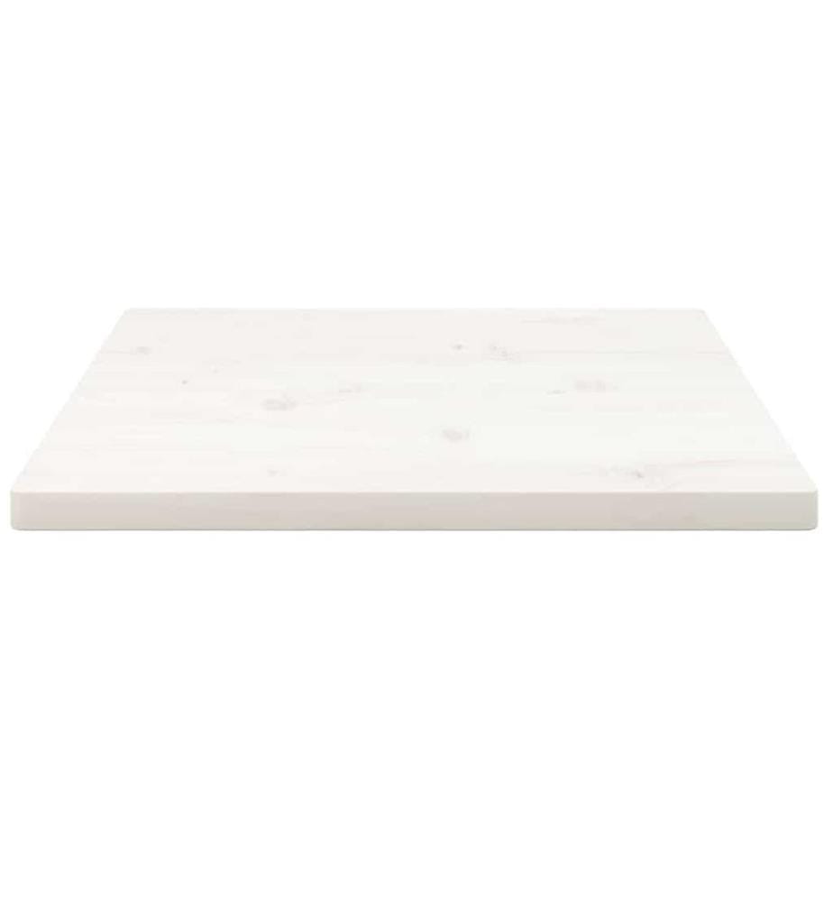 Dessus de table blanc 40x40x2,5 cm bois de pin massif