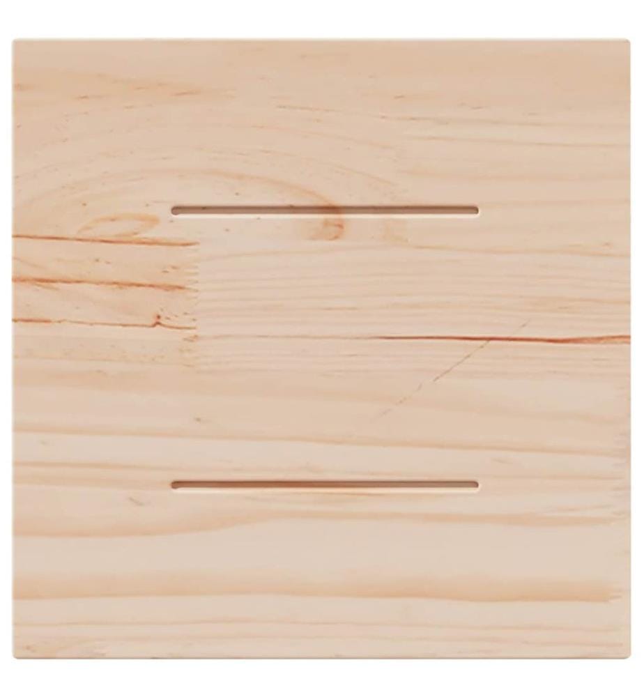 Dessus de table blanc 40x40x2,5 cm bois de pin massif