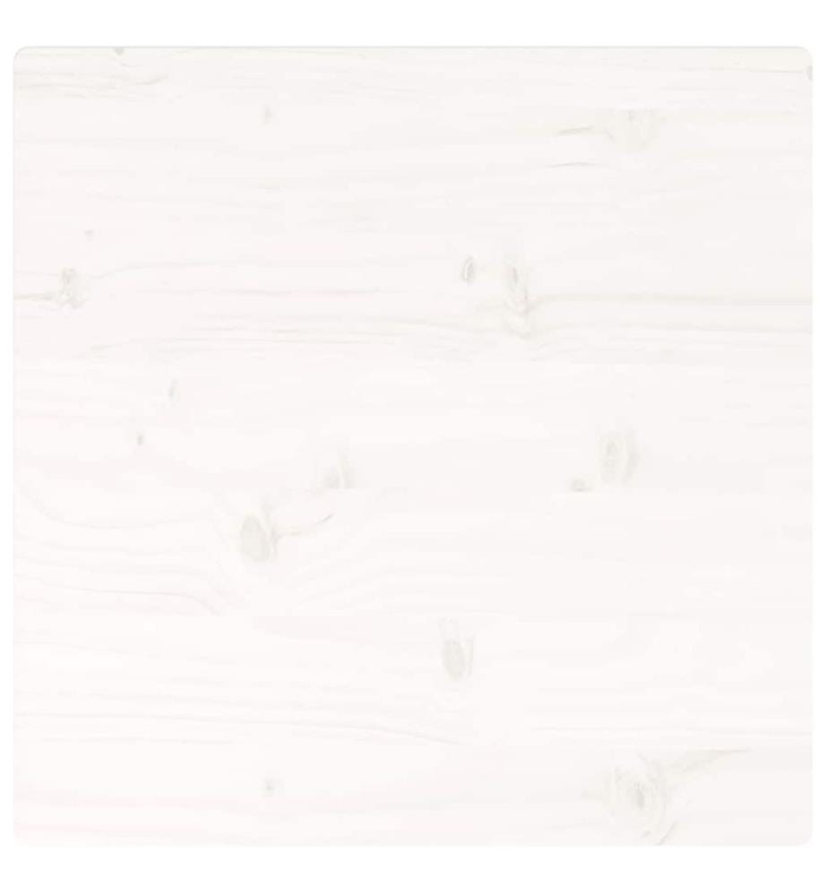 Dessus de table blanc 40x40x2,5 cm bois de pin massif