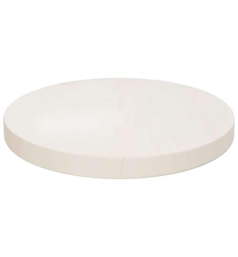 Dessus de table rond blanc Ø40x3 cm bois de pin massif
