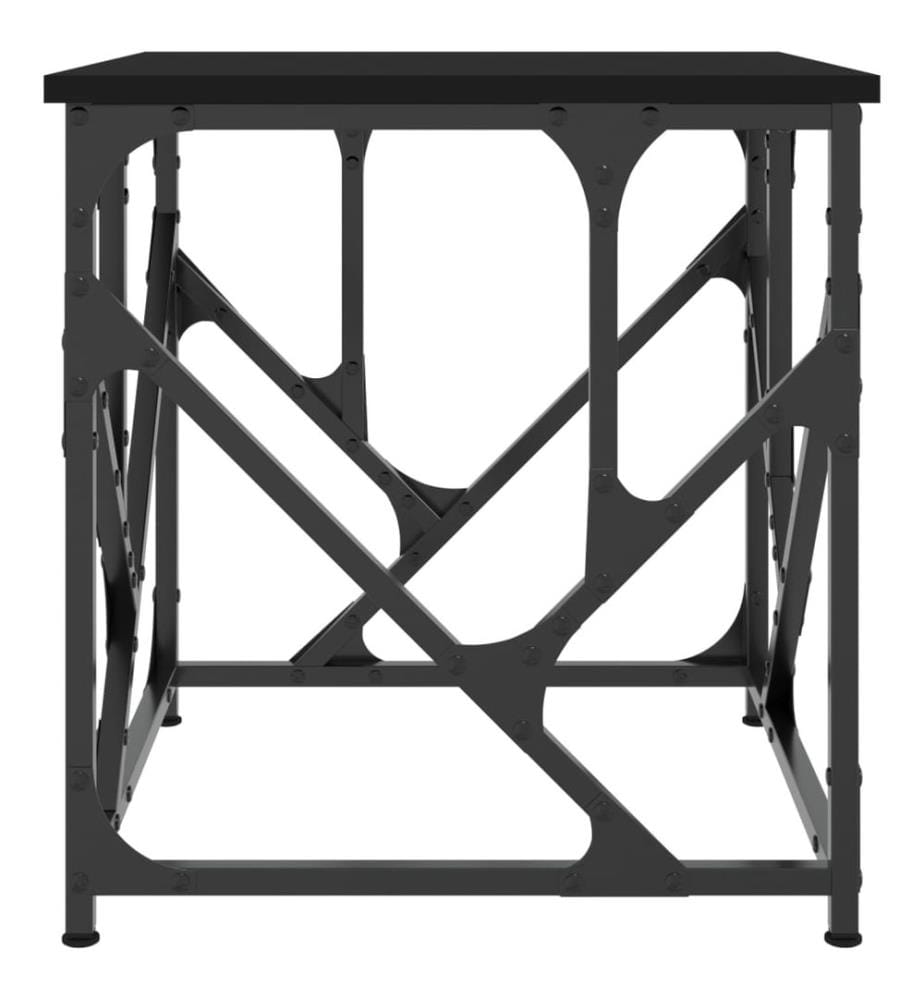 Table basse noir 45x45x47,5 cm bois d'ingénierie
