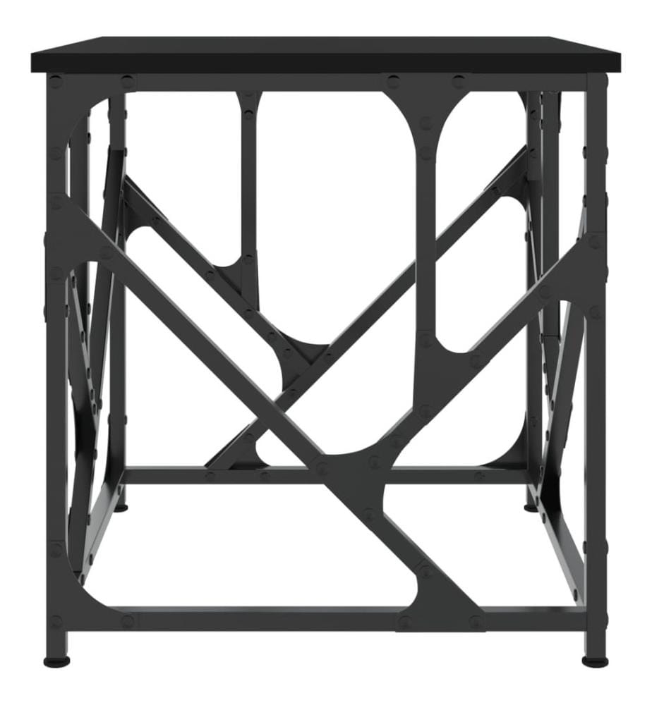 Table basse noir 45x45x47,5 cm bois d'ingénierie