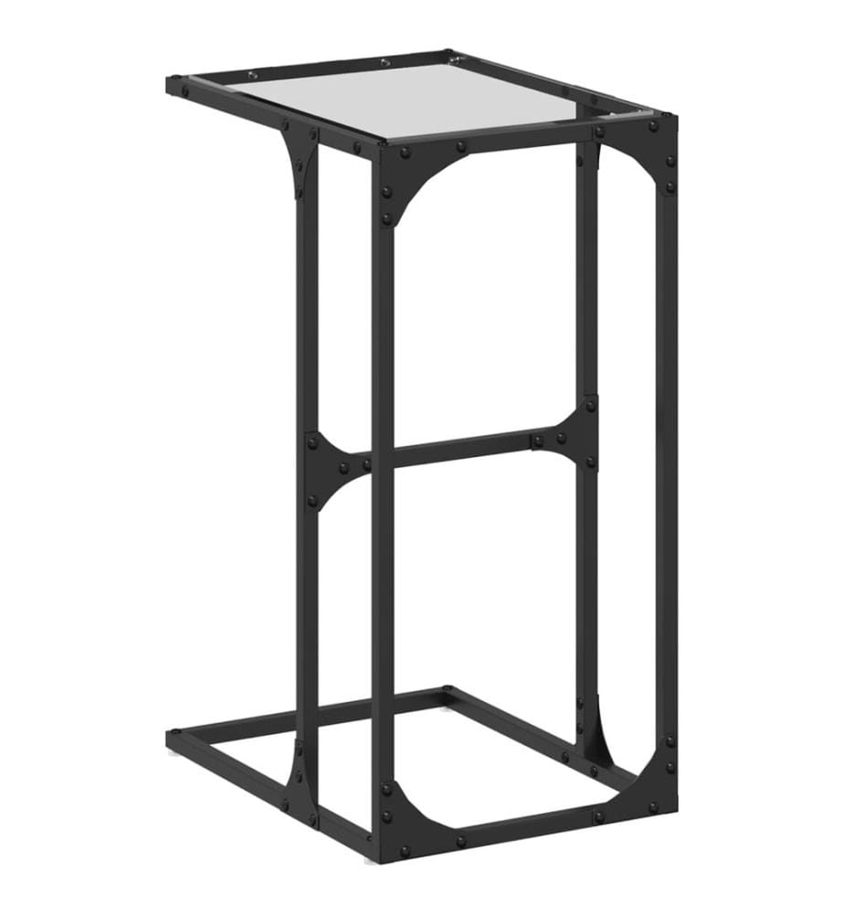 Beistelltisch mit Glasplatte Transparent 40x30x61,5 cm Stahl