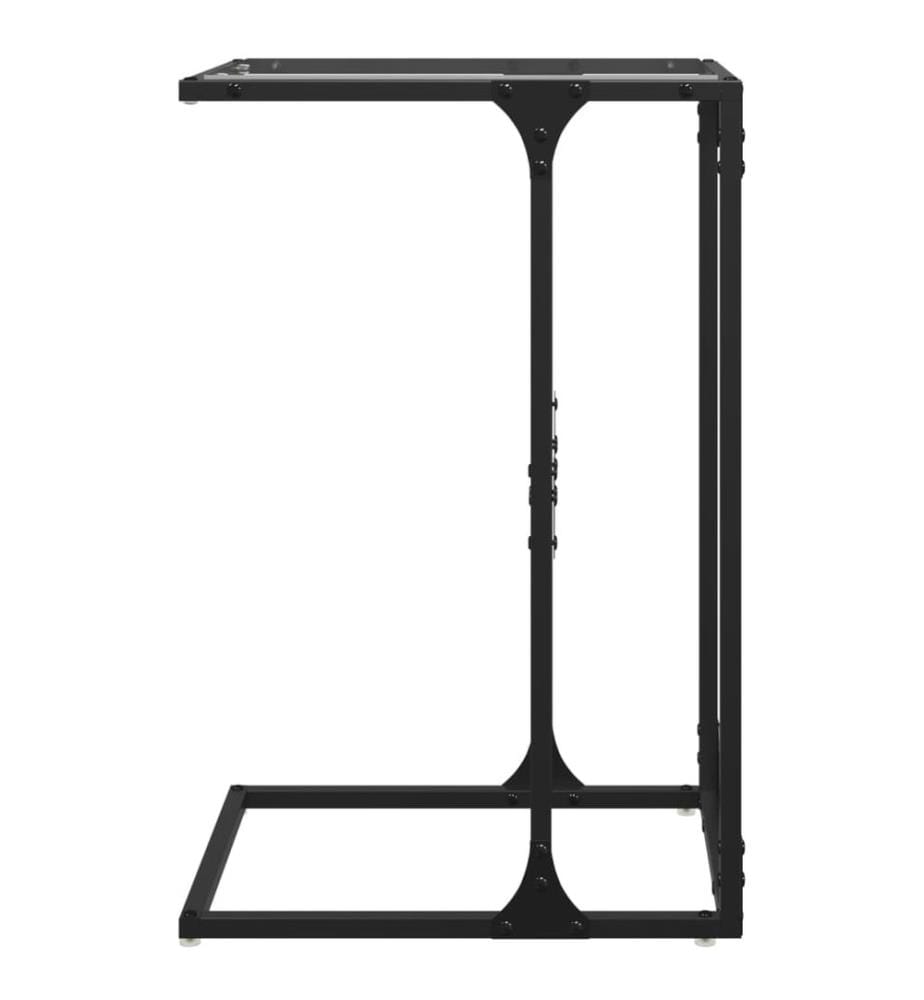 Beistelltisch mit Glasplatte Transparent 40x30x61,5 cm Stahl