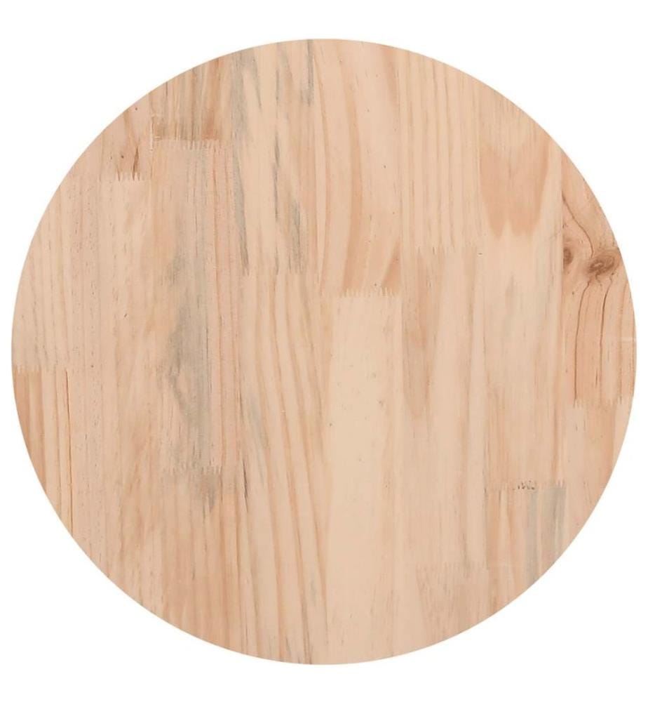 Tischplatte Rund Wachsbraun Ø40x2,5 cm Massivholz Kiefer
