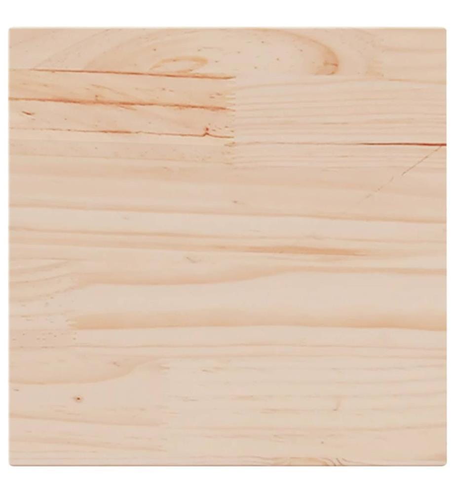 Dessus de table 40x40x1,7 cm carré bois de pin massif
