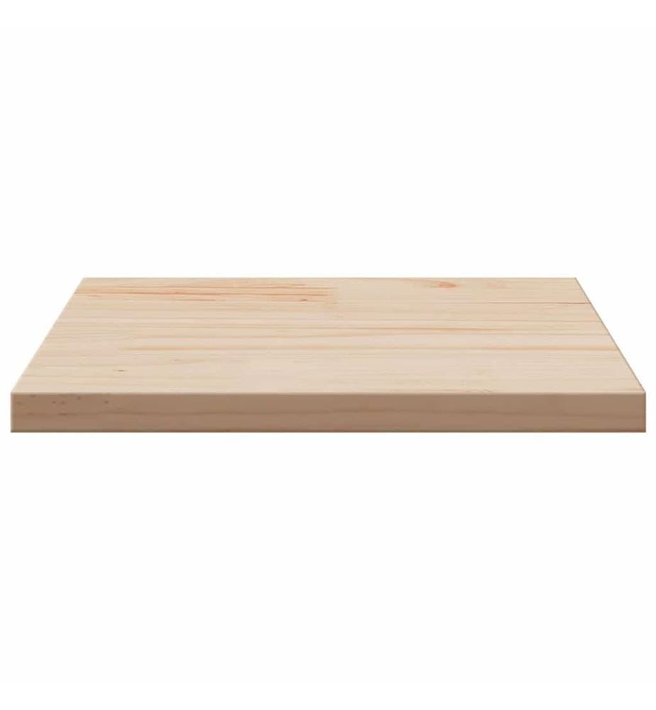 Dessus de table 40x40x1,7 cm carré bois de pin massif