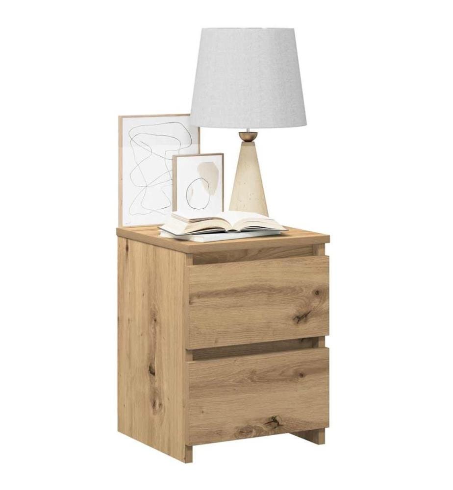 Tables de chevet 2 pcs chêne artisanal bois d'ingénierie