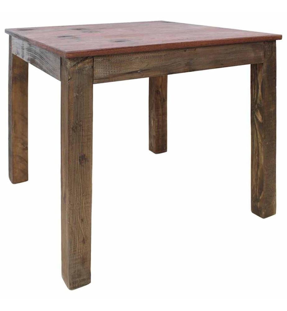 Table à manger bois de récupération mélangé 82x80x76 cm