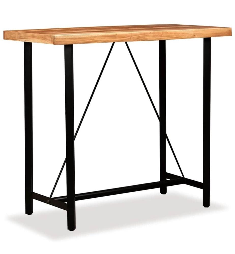 Bar table Solid acacia wood 120x60x107 cm