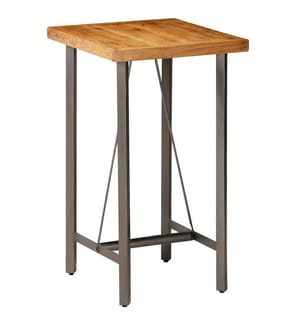 Table de bar Teck recyclé massif 60x60x107 cm