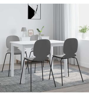 Table à manger Blanc 114x71x75 cm Bois d'hévéa massif