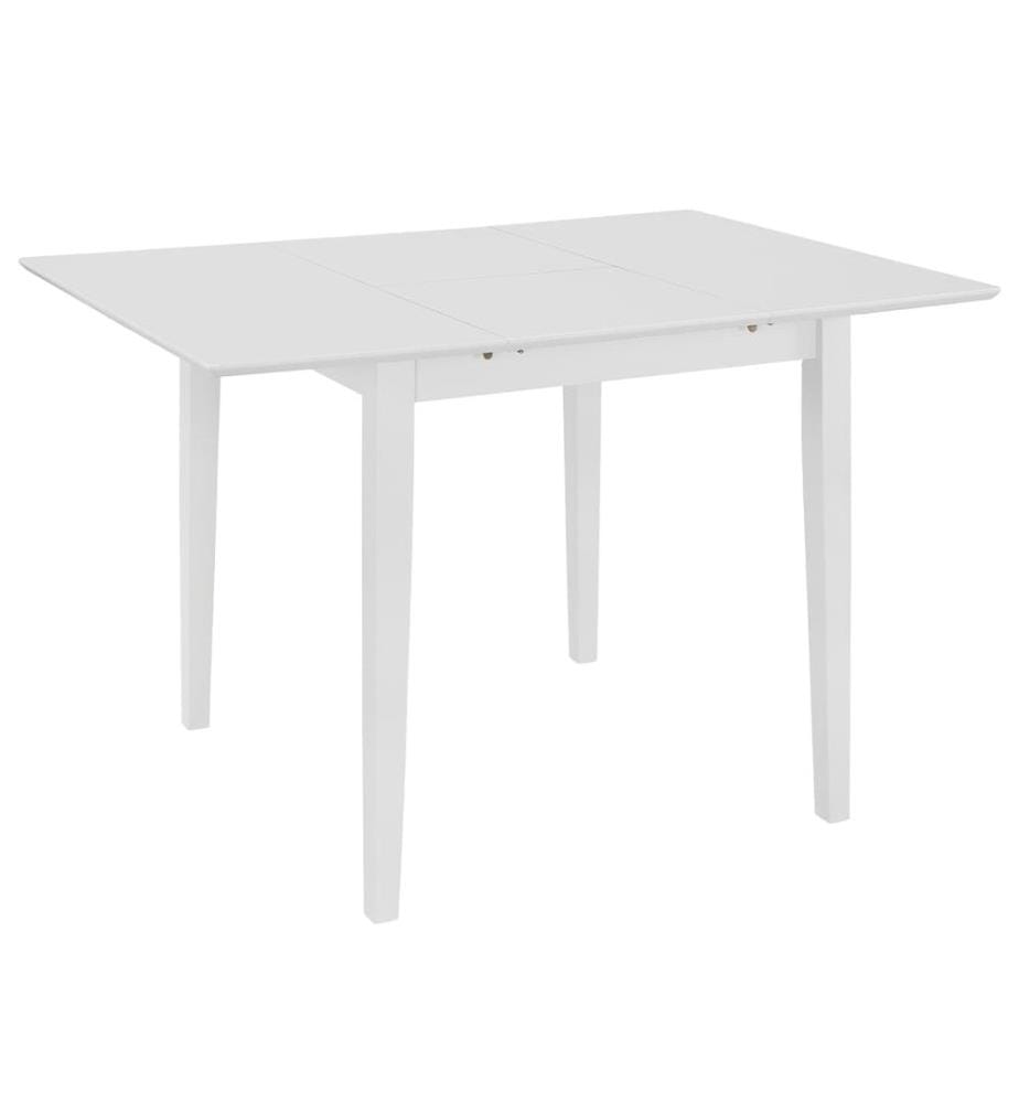 Esstisch Ausziehbar Weiss (80-120)x80x74 cm MDF