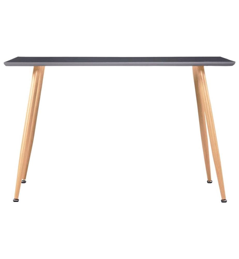 Table de salle à manger Gris et chêne 120x60x74 cm MDF