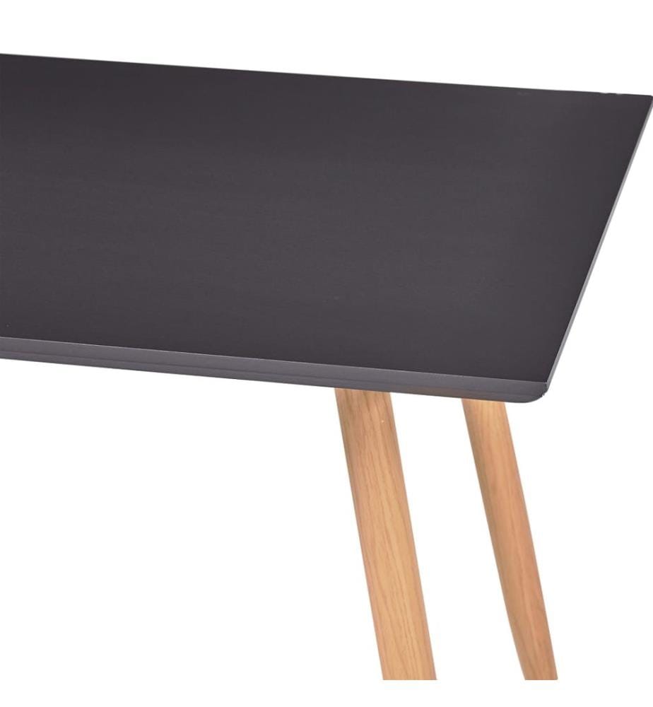 Table de salle à manger Gris et chêne 120x60x74 cm MDF