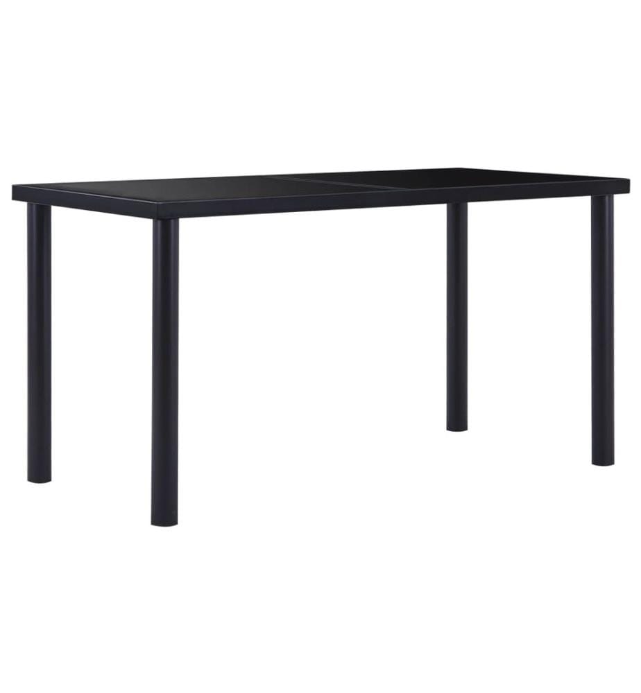 Esstisch Schwarz 140 x 70 x 75 cm Hartglas