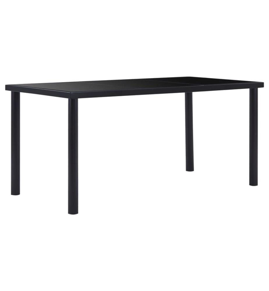 Esstisch Schwarz 160 x 80 x 75 cm Hartglas