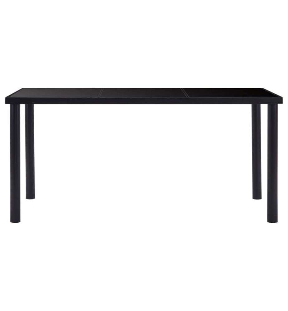 Esstisch Schwarz 160 x 80 x 75 cm Hartglas