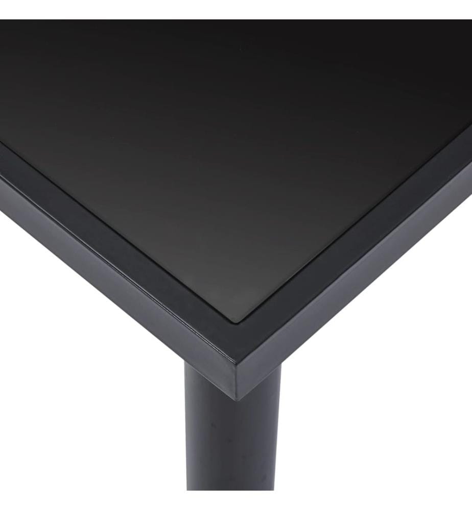 Esstisch Schwarz 160 x 80 x 75 cm Hartglas