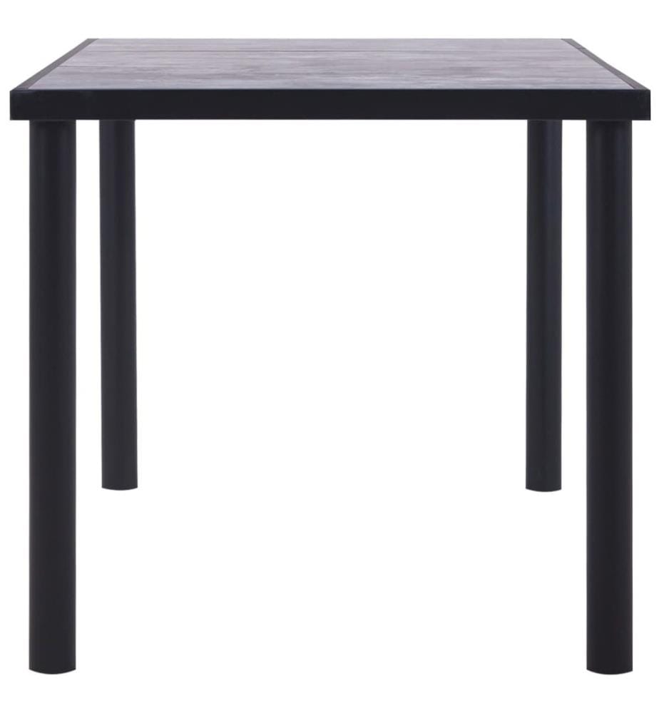 Esstisch Schwarz und Betongrau 160 x 80 x 75 cm MDF