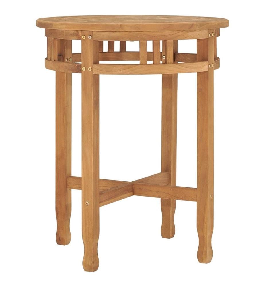 Table de bistro Ø60x75,5 cm bois de teck solide