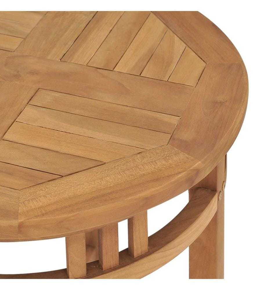 Table de bistro Ø60x75,5 cm bois de teck solide