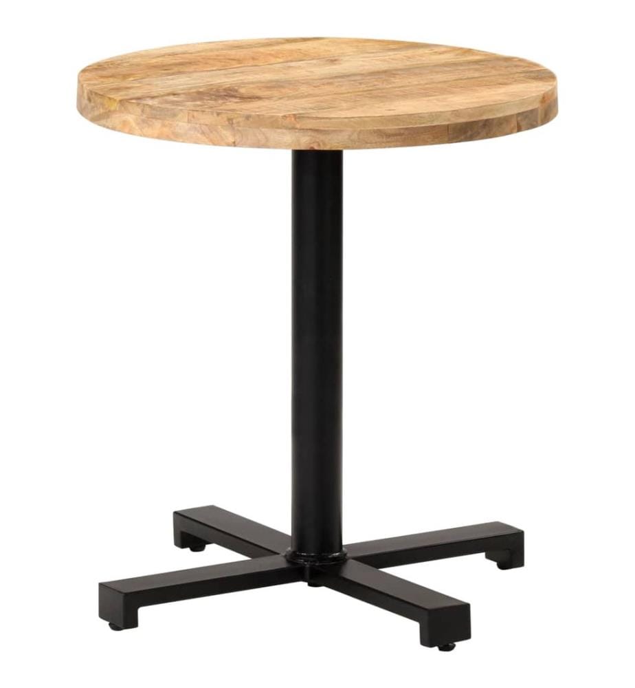 Table de bistro Ronde Ø70x75 cm Bois de manguier brut