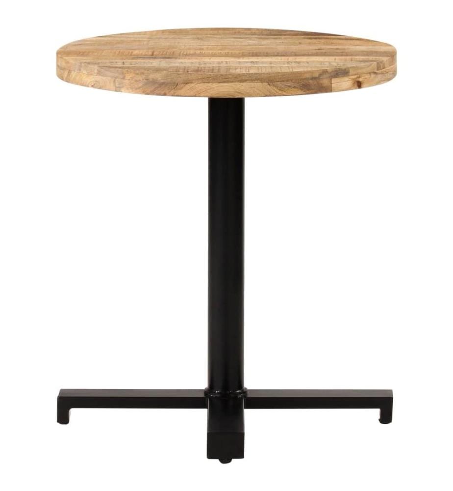 Table de bistro Ronde Ø70x75 cm Bois de manguier brut