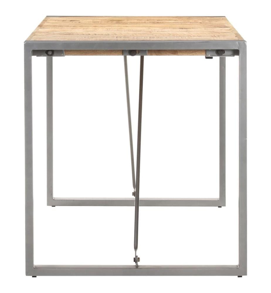 Table à manger 140x70x75 cm bois de manguier massif brut