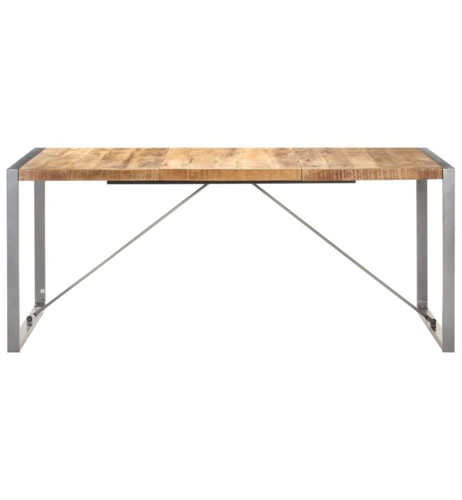 Table à manger 180x90x75 cm bois de manguier massif brut