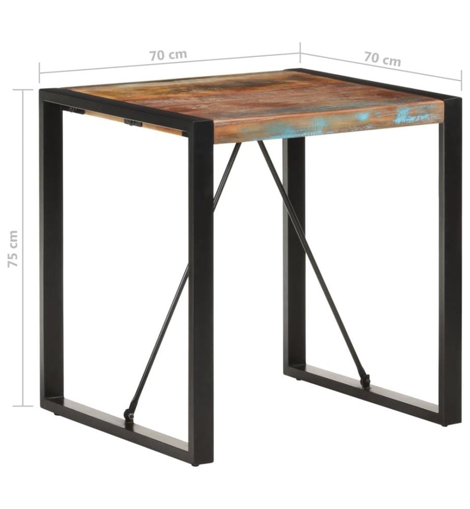 Esstisch 70x70x75 cm Recyceltes Massivholz