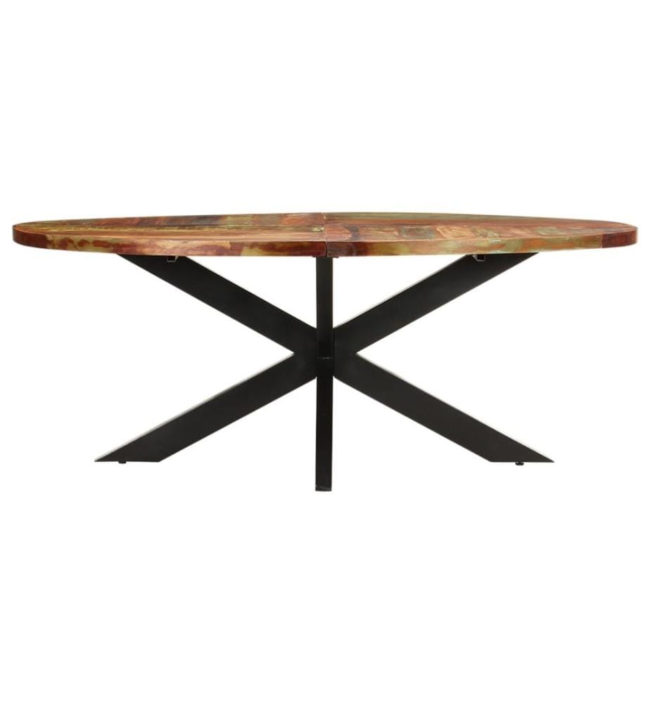 Esstisch Oval 200x100x75 cm Altholz Massiv
