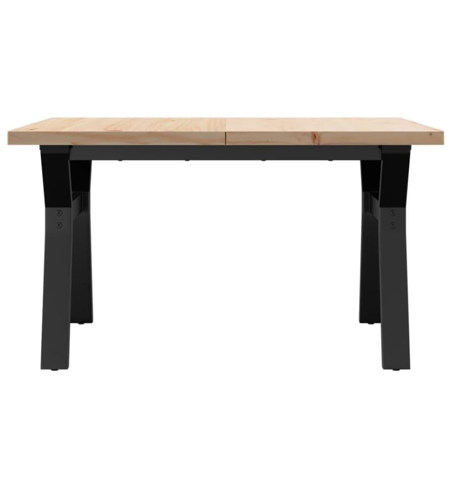 Couchtisch Y-Gestell 80x80x45,5cm Massivholz Kiefer & Stahl