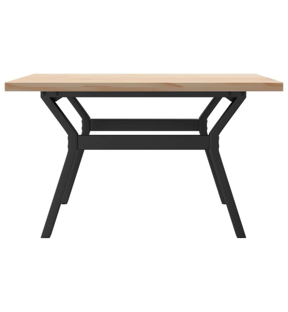 Couchtisch Y-Gestell 80x80x45,5cm Massivholz Kiefer & Stahl
