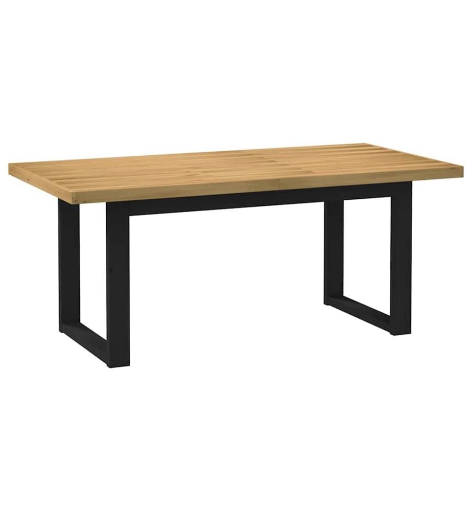 Table à manger NOAIN pieds en forme de U 180x90x75cm massif pin