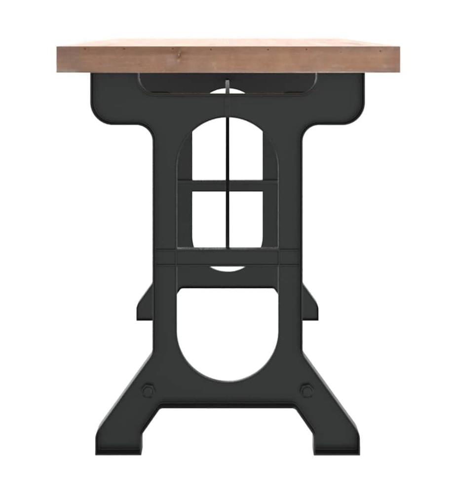Table à dîner 110x65x82 cm Bois de sapin massif et fer