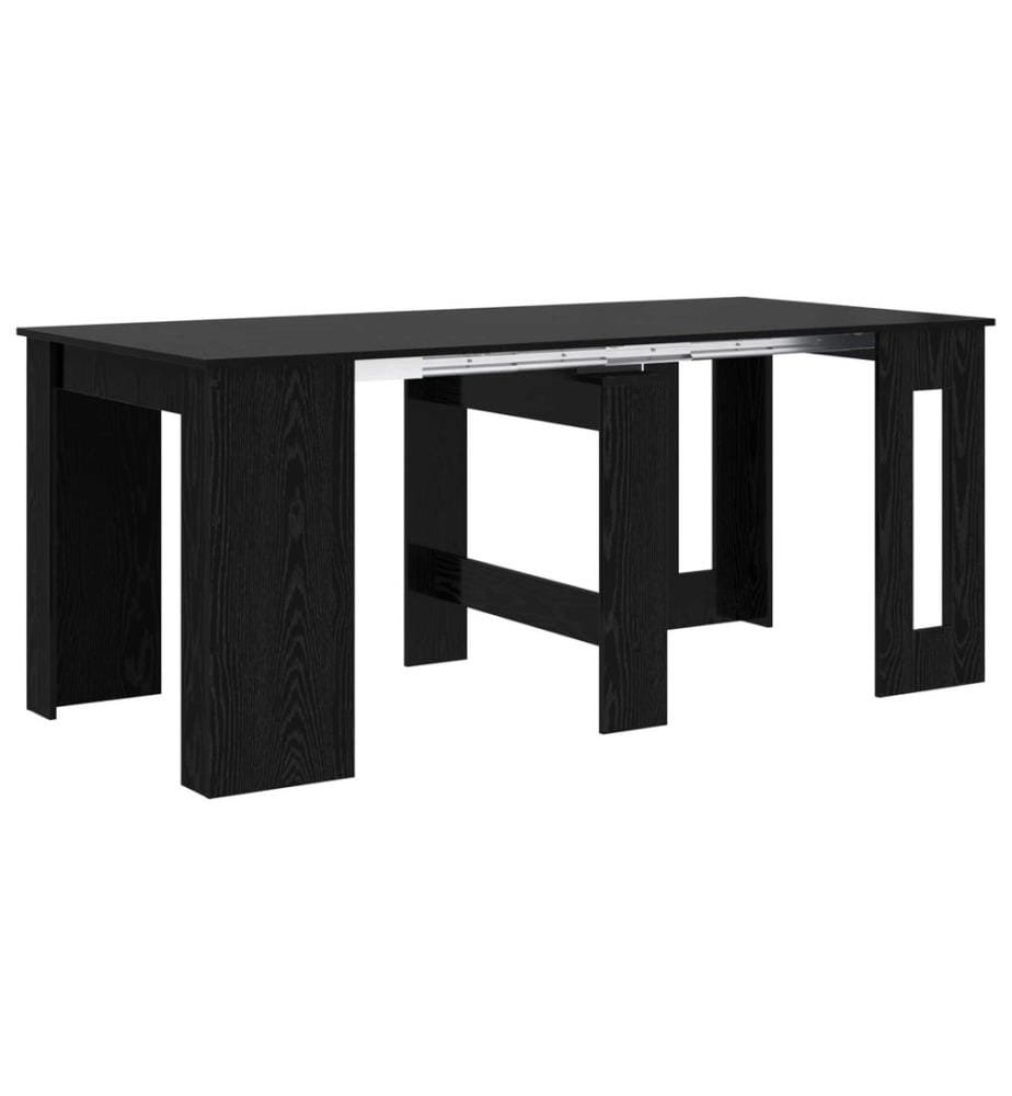 Esstisch 180 x 85 x 75 cm Holzwerkstoff Schwarze Eiche