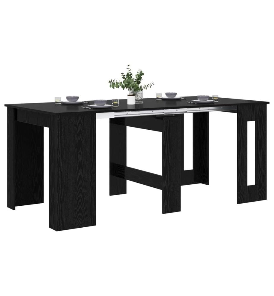 Esstisch 180 x 85 x 75 cm Holzwerkstoff Schwarze Eiche