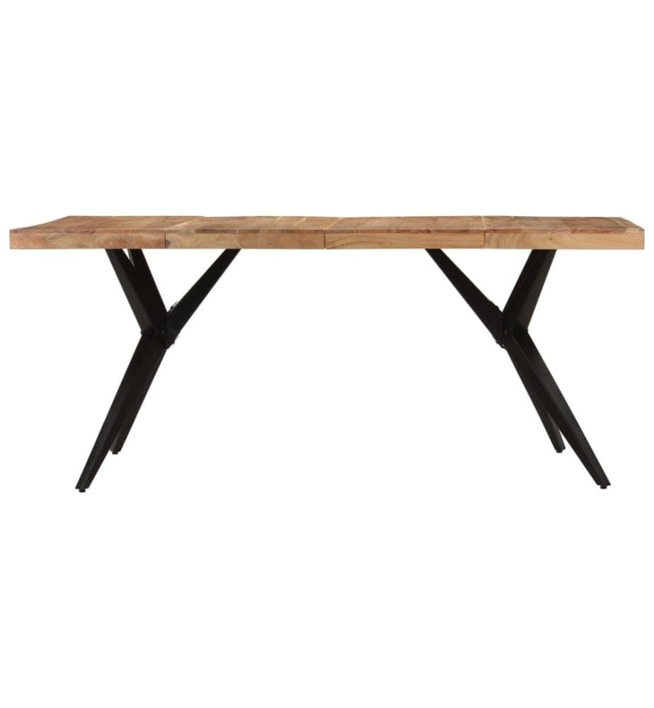 Esstisch Schwarz 180x90x77 cm Massivholz Akazie