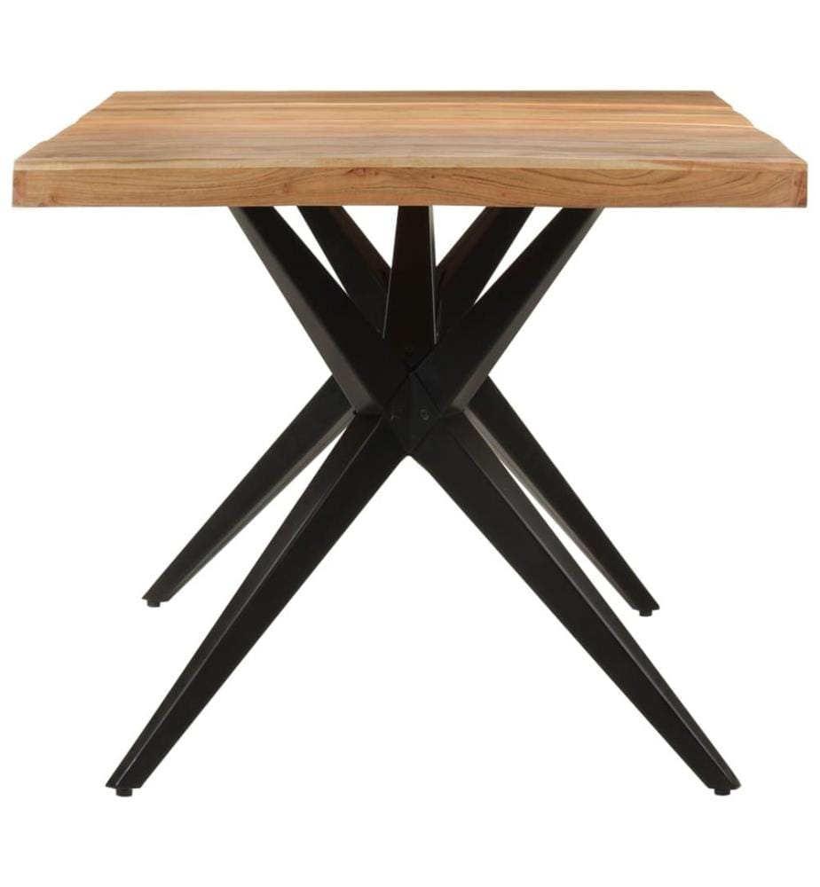 Esstisch Schwarz 180x90x77 cm Massivholz Akazie