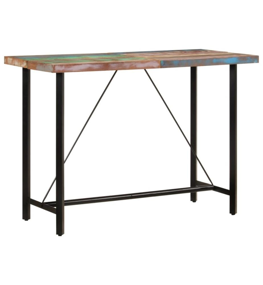 Bartisch 150x70x107 cm Altholz Massiv und Eisen