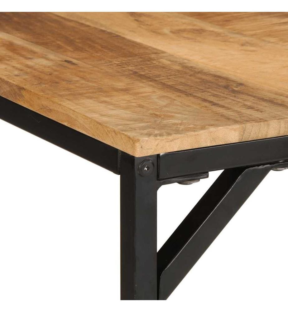Esstisch 220x90x75 cm Raues Massivholz Mango
