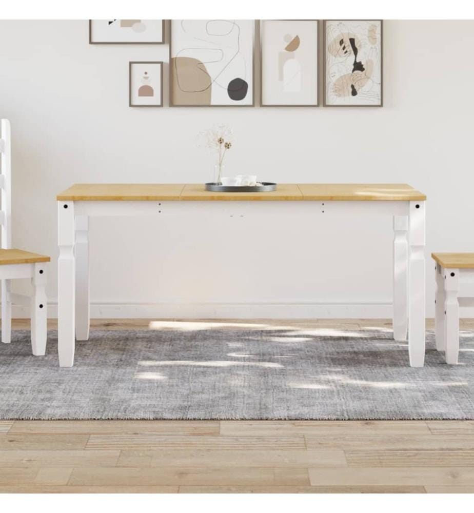 Esstisch Corona Weiss 160x80x75 cm Massivholz Kiefer