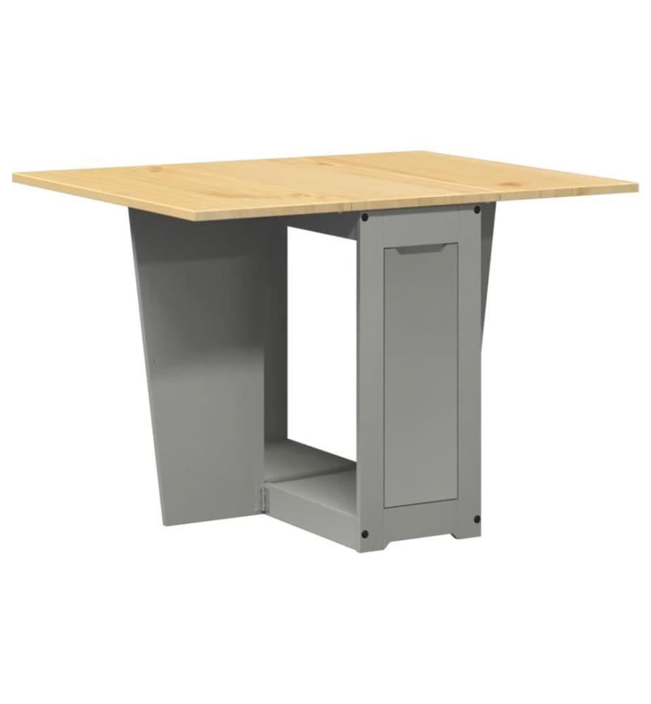 Table à manger papillon pliable Corona gris bois de pin massif
