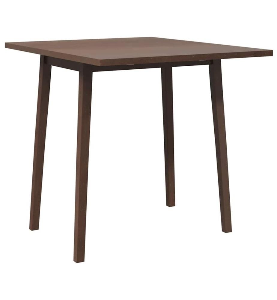 Esstisch Braun Massivholz Gummibaumholz
